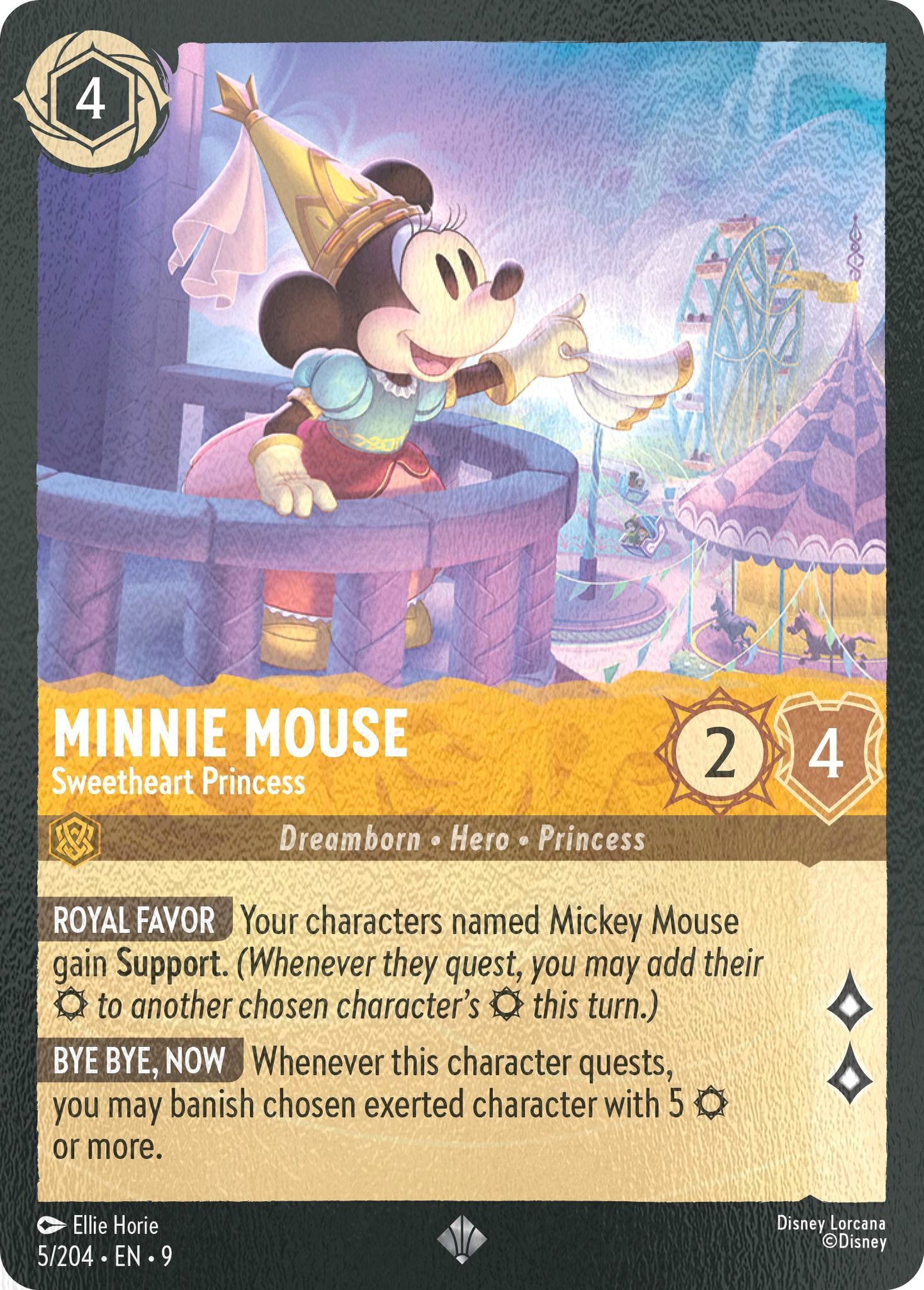 Minnie Mouse - Sweetheart Princess - 5/204 [Fabled] [Cold Foil]