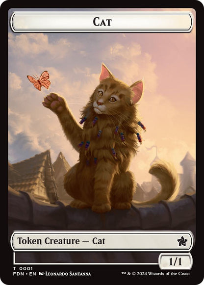 Cat Token (01) // Cat Token (02) [Foundations: Tokens] [Non-Foil]