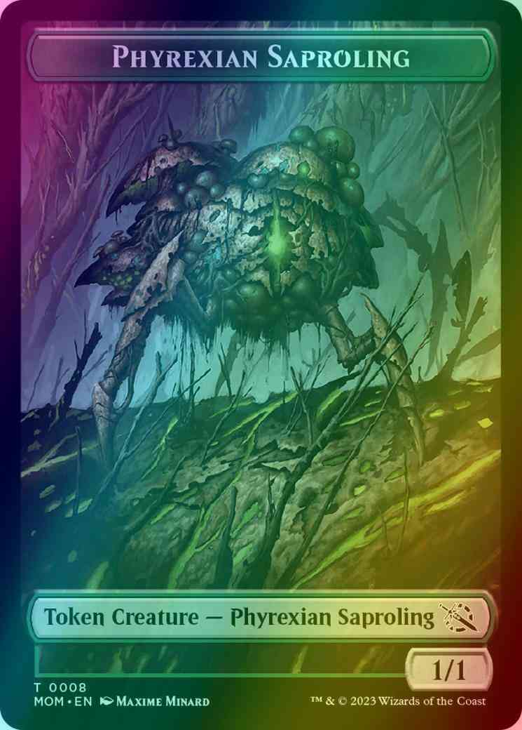 Phyrexian Saproling Token (08) // Treasure Token (21) [March of the Machine: Tokens] [Foil]