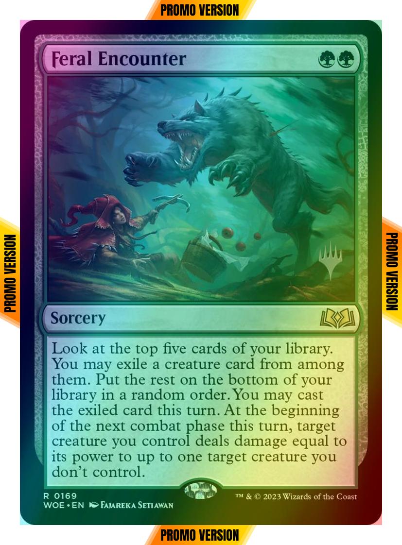 Feral Encounter [169p] [Promo Pack] [Wilds of Eldraine: Promos] [Foil]