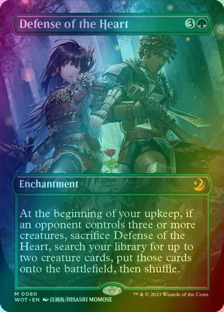 Defense of the Heart [80] [Borderless] [Anime] [Wilds of Eldraine: Enchanting Tales] [Foil]