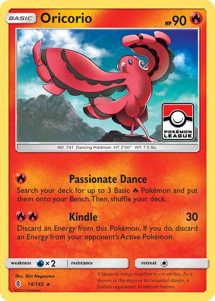 Oricorio - 14/145 - Rare [sm2-14] [Reverse Holo]
