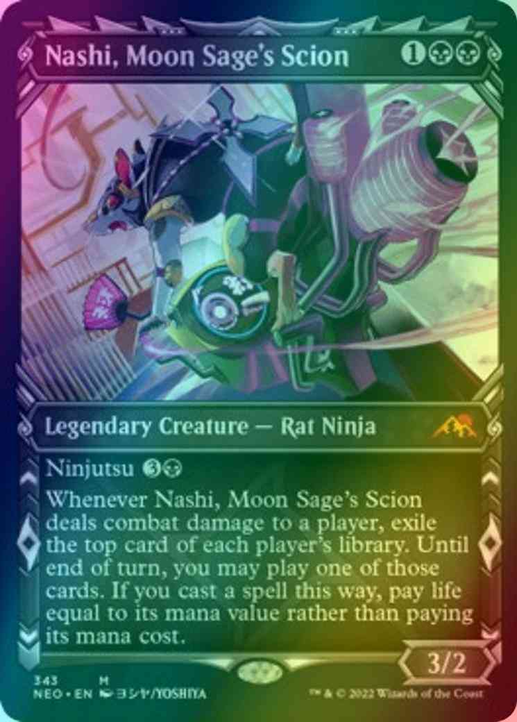 Nashi, Moon Sage's Scion [343] [Ninja Showcase] [Kamigawa: Neon Dynasty] [Foil]