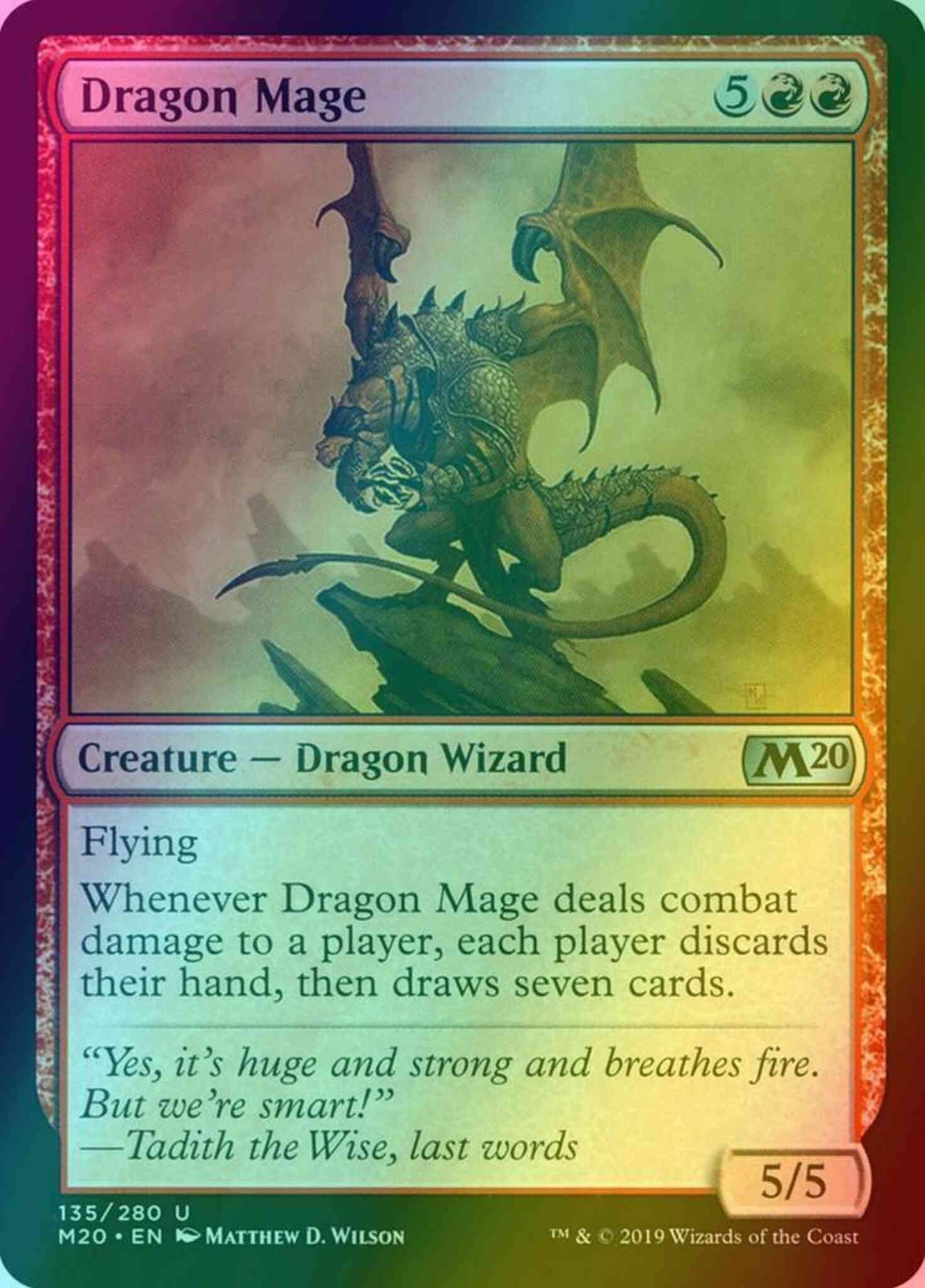 Dragon Mage [135] [Core Set 2020] [Foil]
