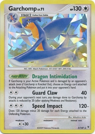 Garchomp - Cracked Ice Holo - 5/147 - Rare Holo [pl3-5] [Holo]