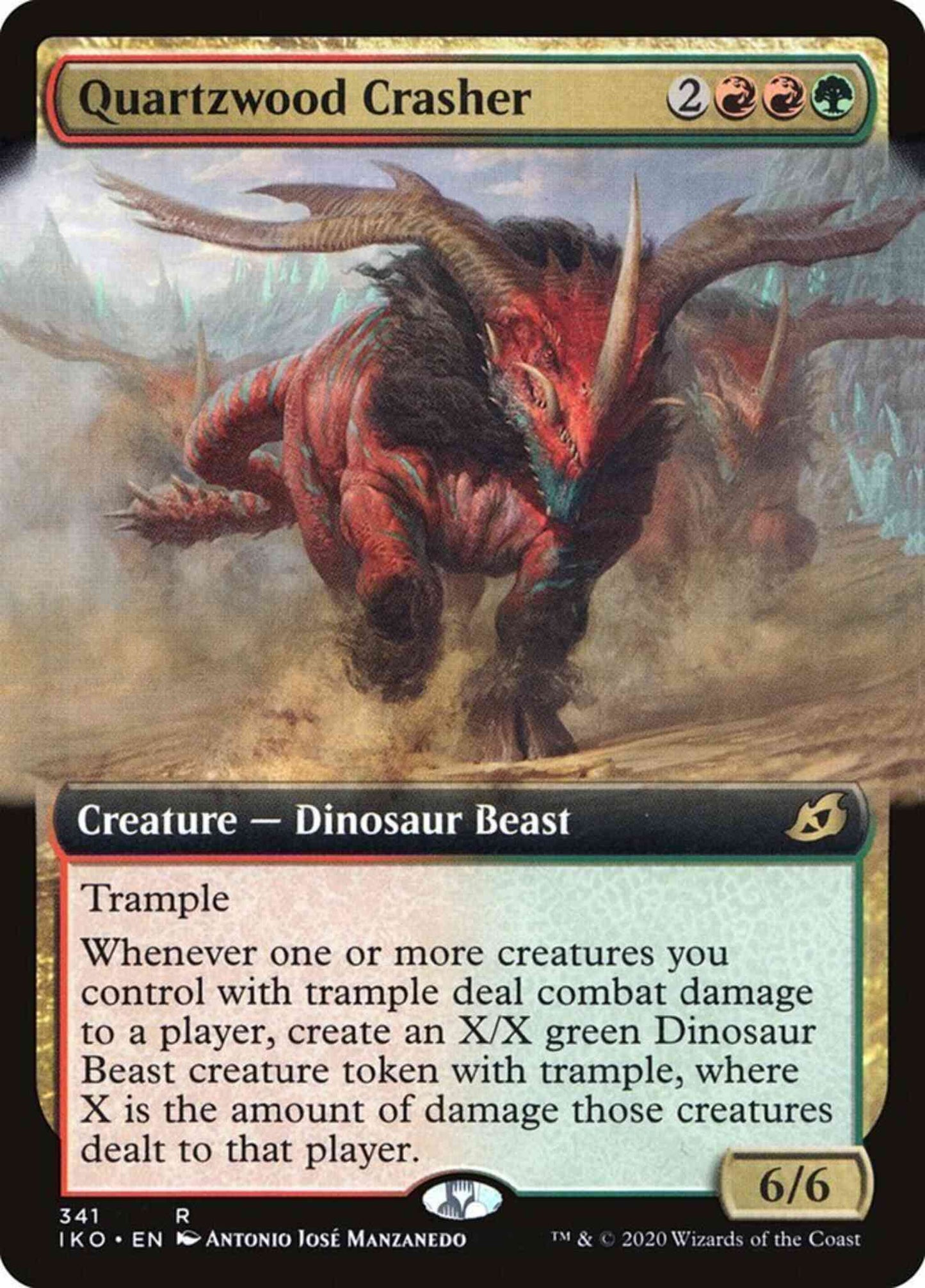 Quartzwood Crasher [341] [Extended Art] [Ikoria: Lair of Behemoths] [Non-Foil]