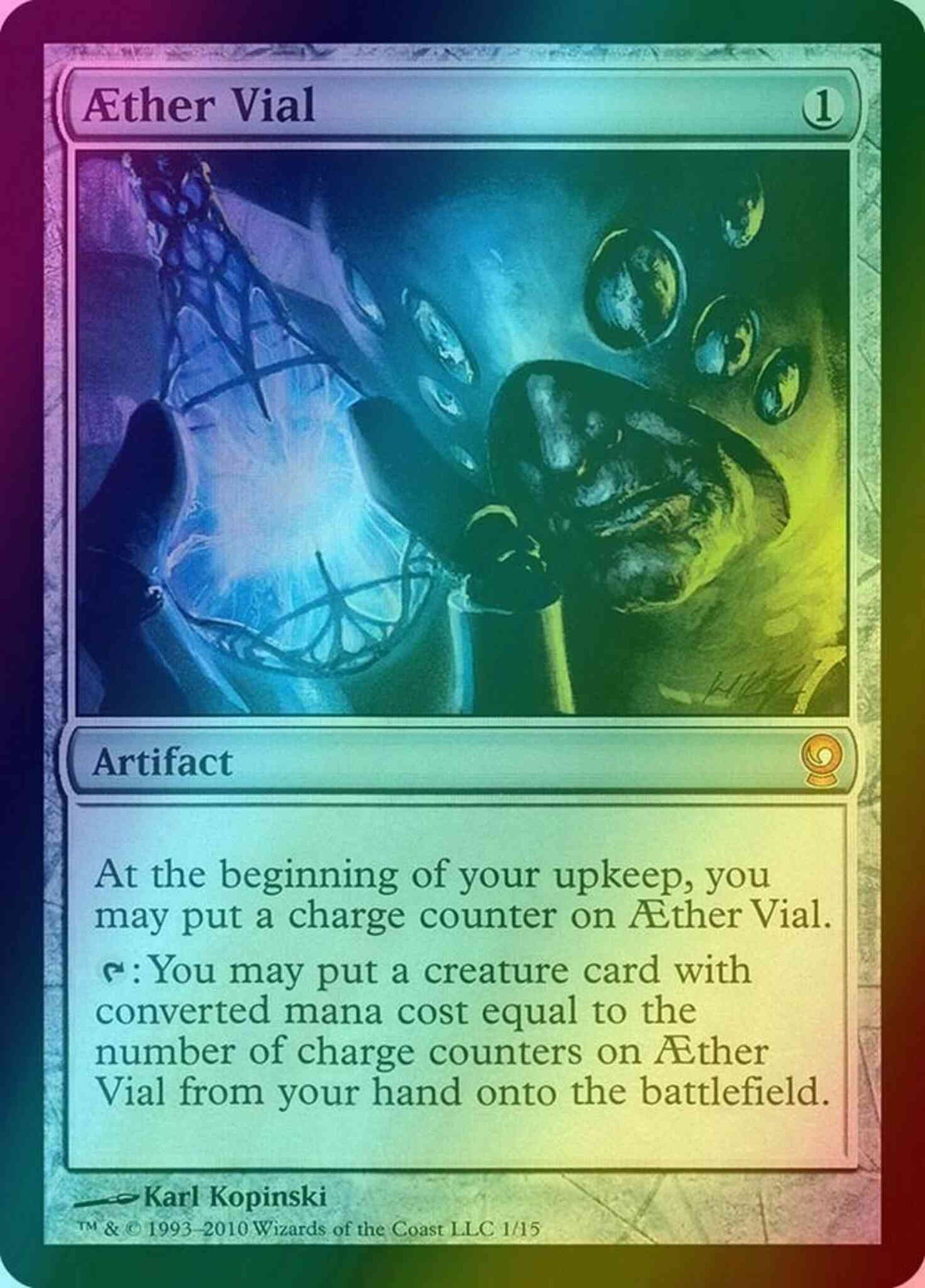 Aether Vial [1] [From the Vault: Relics] [Foil]