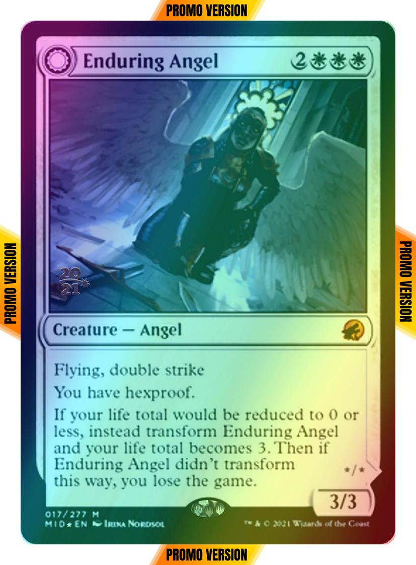 Enduring Angel // Angelic Enforcer [Prerelease] [17s] [Innistrad: Midnight Hunt Promos] [Foil]
