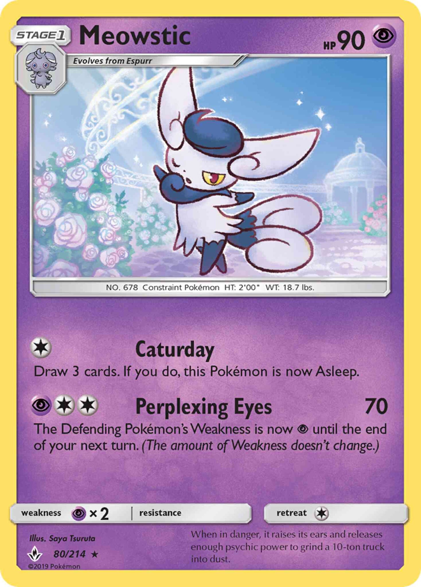 Meowstic - 80/214 - Rare [sm10-80] [Reverse Holo]