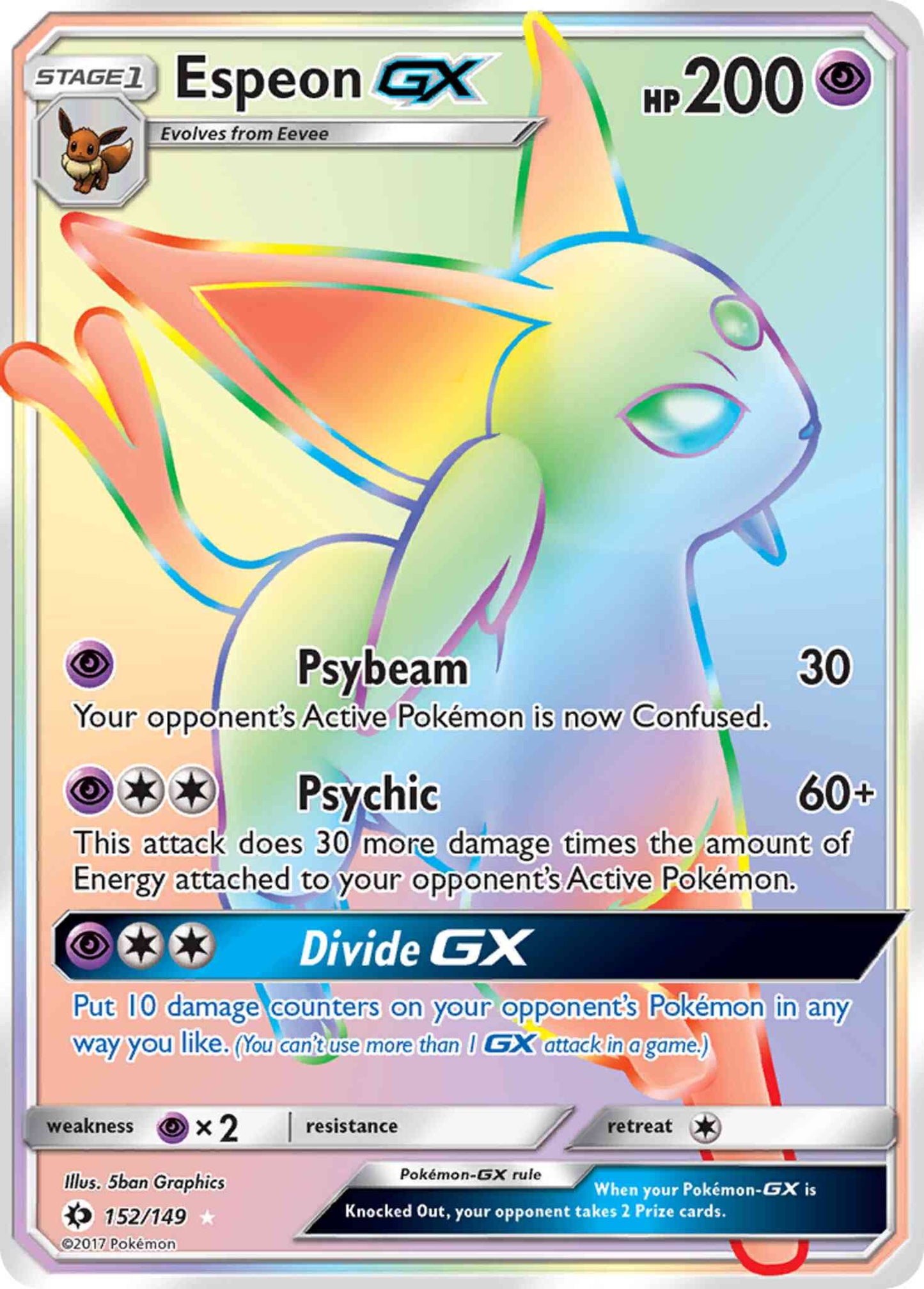 Espeon-GX - 152/149 - Rare Secret [sm1-152] [Secret]