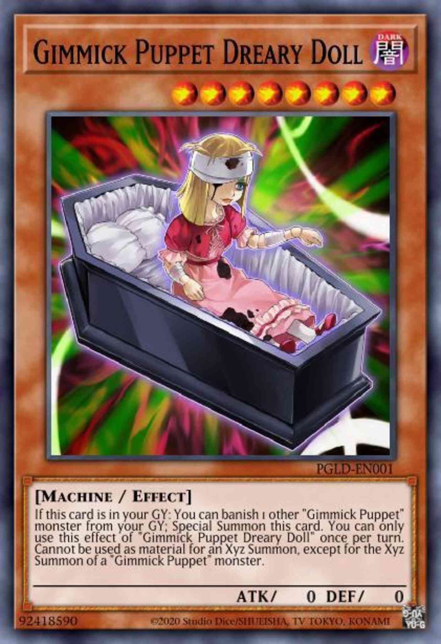 Gimmick Puppet Dreary Doll - PGLD-EN001 - Gold Secret Rare - 1st Edition