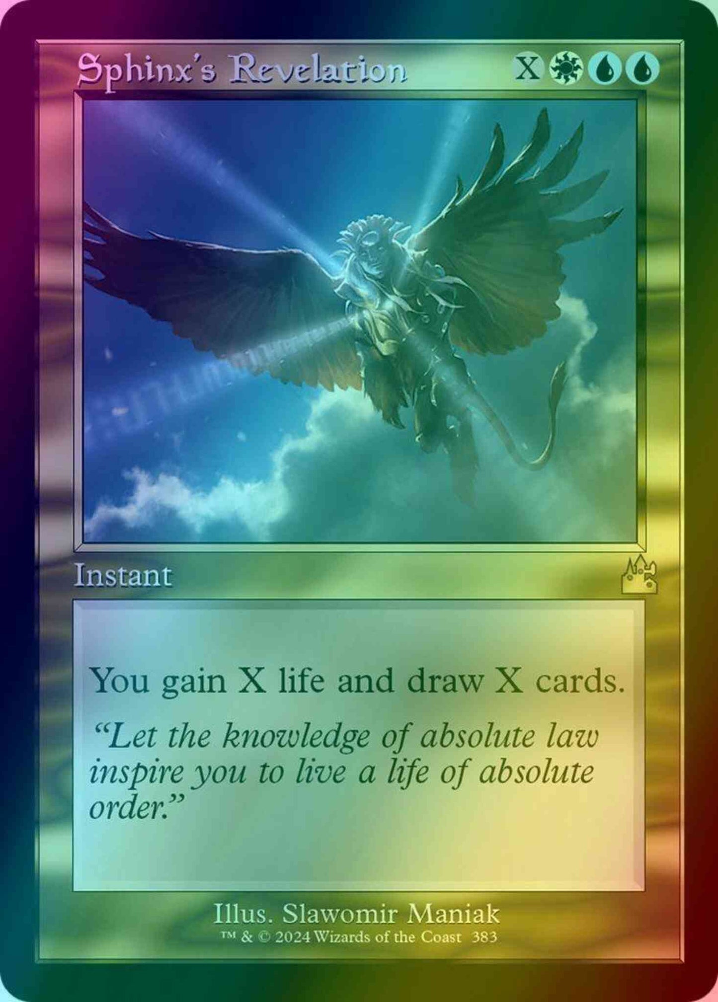 Sphinx's Revelation [383] [Retro Frame] [Ravnica Remastered] [Foil]