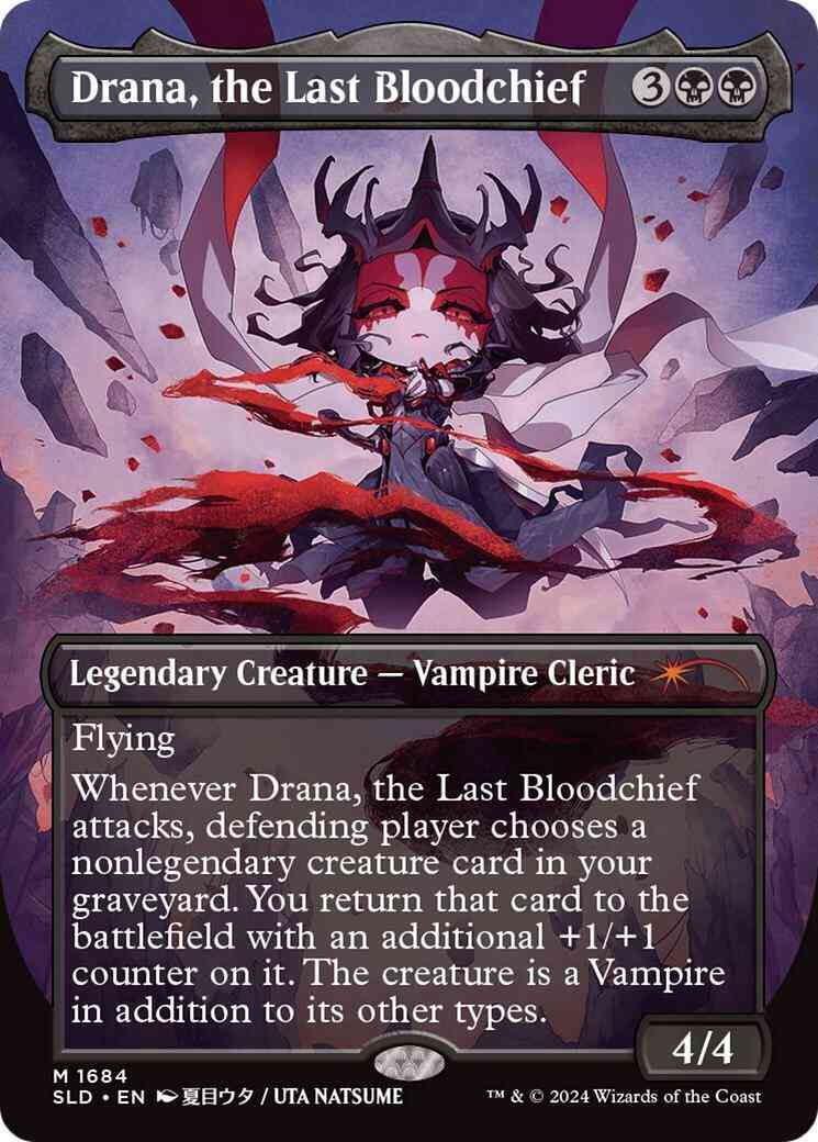 Drana, the Last Bloodchief [1684] [Borderless] [Li'L Legends] [Secret Lair Drop] [Foil]
