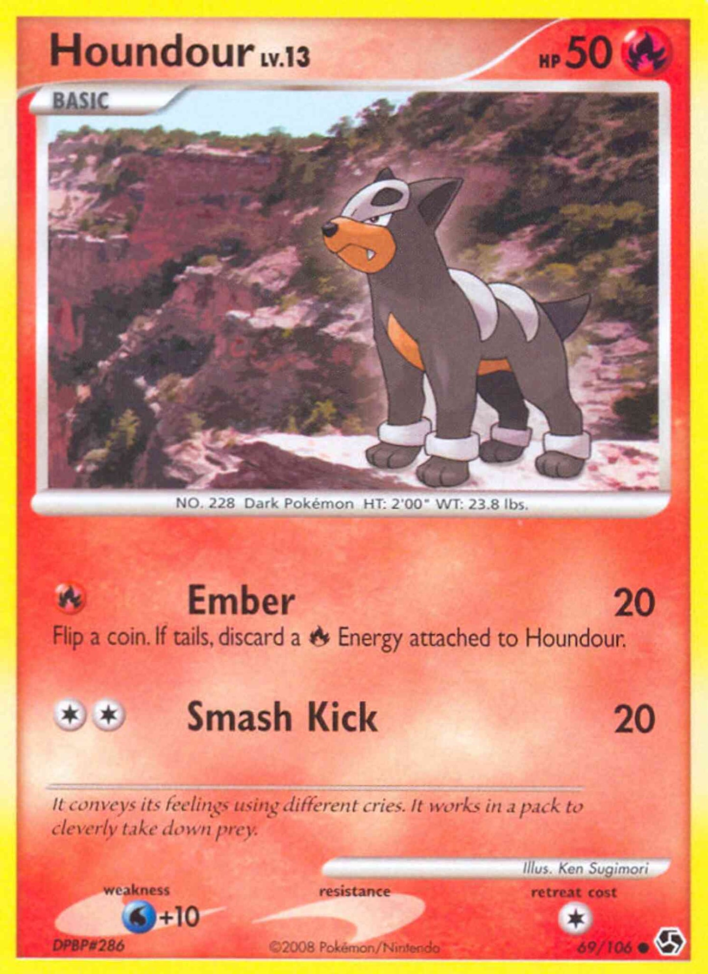 Houndour - 69/106 - Common [dp4-69] [Non-Holo]