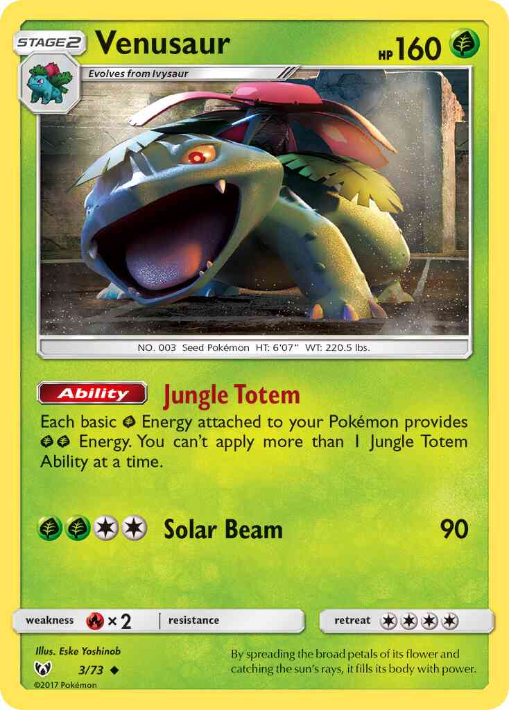 Venusaur - 3/73 - Uncommon [sm35-3] [Reverse Holo]