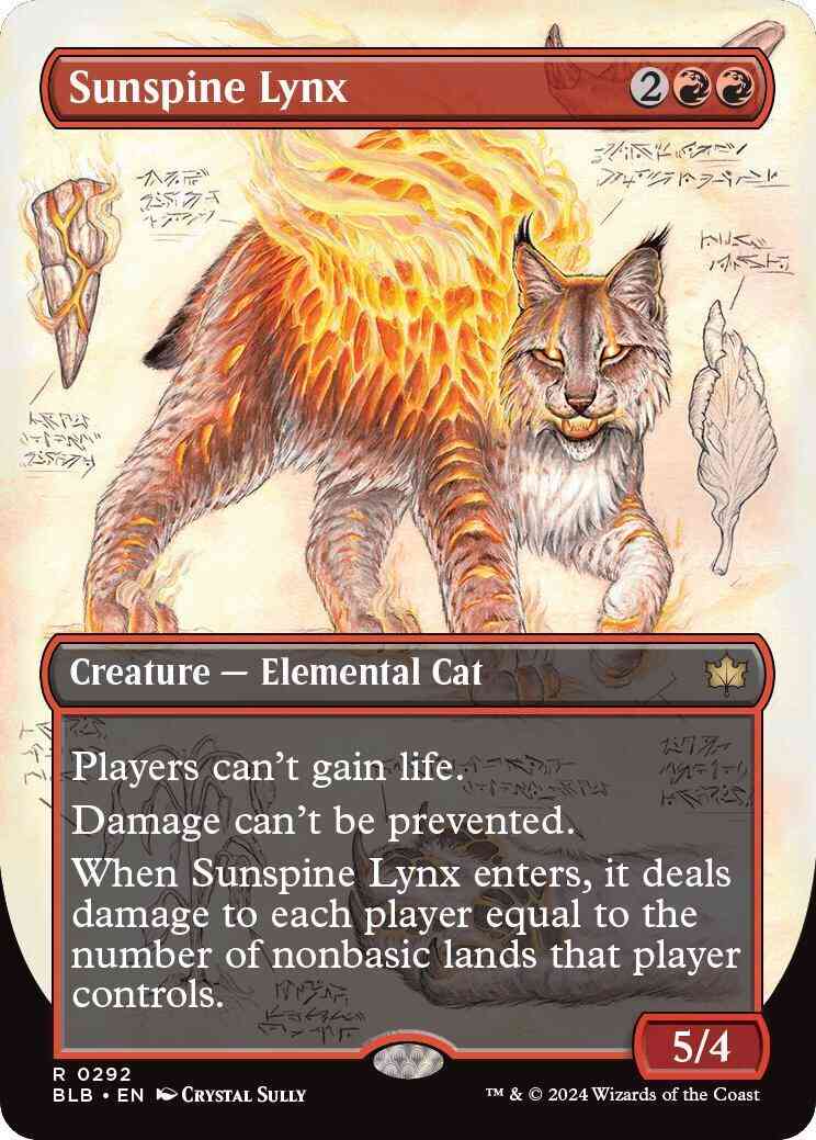 Sunspine Lynx [292] [Borderless] [Field Notes] [Bloomburrow] [Non-Foil]