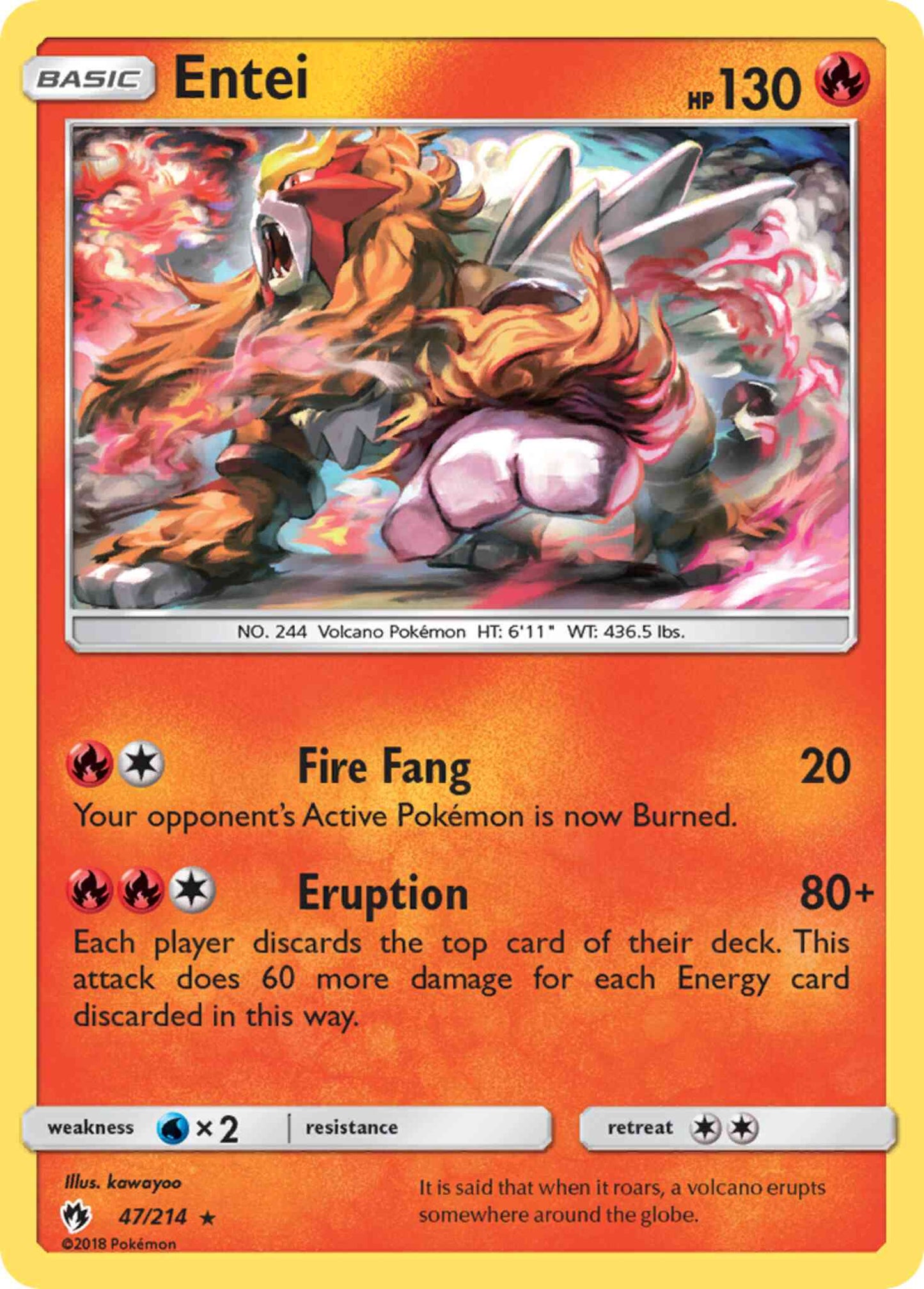 Entei - 47/214 - Rare [sm8-47] [Reverse Holo]
