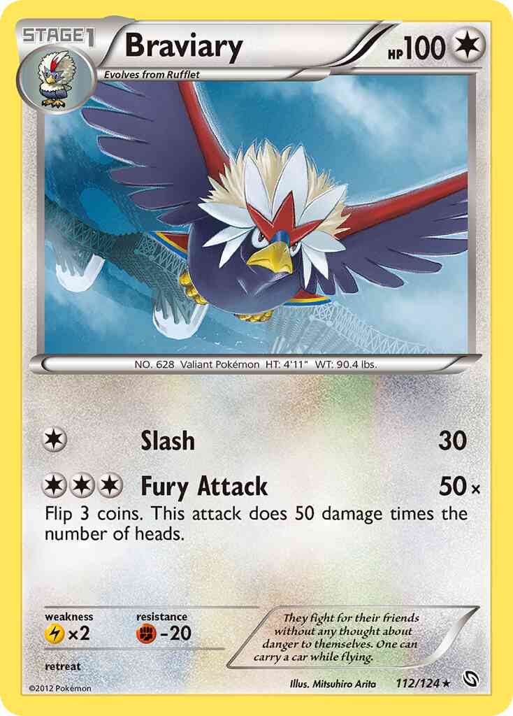 Braviary - 112/124 - Rare [bw6-112] [Non-Holo]