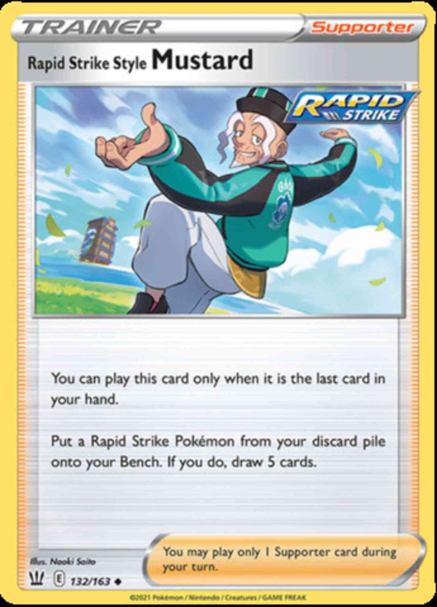 Rapid Strike Style Mustard - 132/163 - Uncommon [swsh5-132] [Reverse Holo]