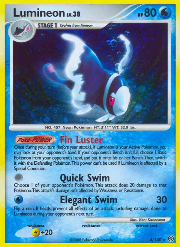Lumineon - 4/100 - Rare Holo [dp7-4] [Reverse Holo]