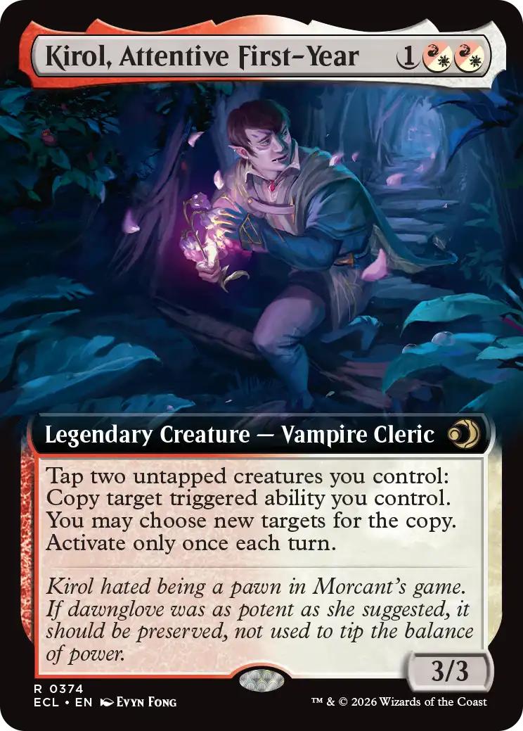 Kirol, Attentive First-Year [374] [Extended Art] [Lorwyn Eclipsed] [Non-Foil]