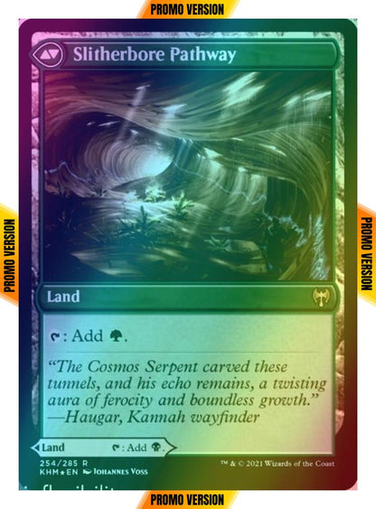 Darkbore Pathway // Slitherbore Pathway [Prerelease] [254s] [Kaldheim Promos] [Foil]