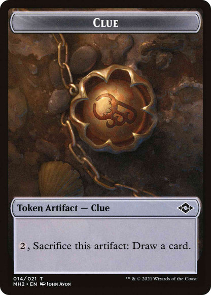 Clue Token (14) // Treasure Token (19) [MH2/KHM Set Symbol] [Challenger Deck 2022 Tokens] [Non-Foil]