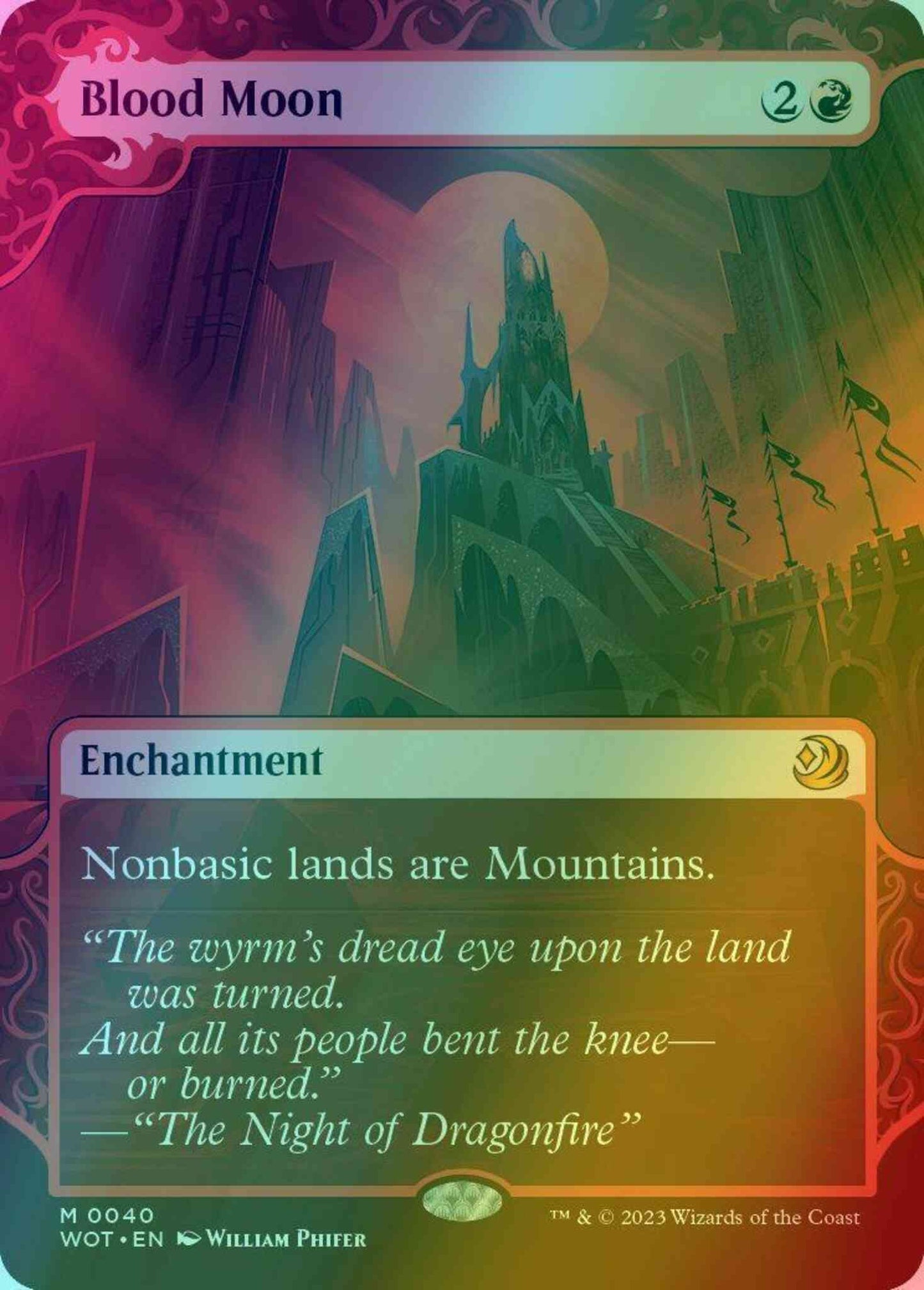 Blood Moon [40] [Enchanting Tale Showcase] [Wilds of Eldraine: Enchanting Tales] [Foil]