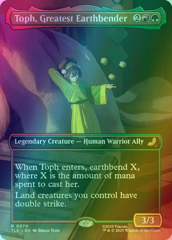 Toph, Greatest Earthbender [70] [Borderless] [Scene] [Avatar: The Last Airbender Eternal] [Foil]