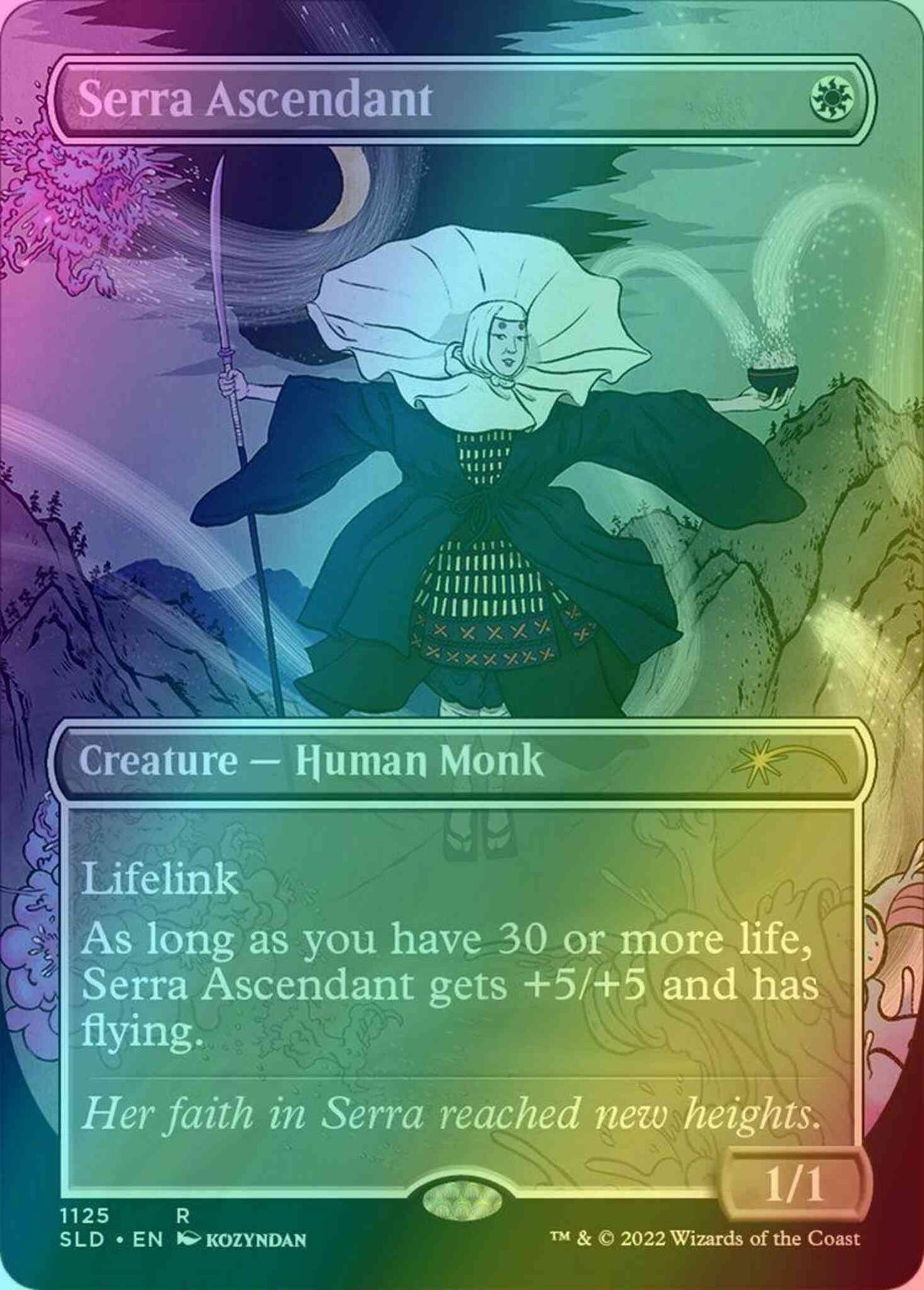 Serra Ascendant [1125] [Borderless] [Kozyndan: Another Story] [Secret Lair Drop] [Foil]
