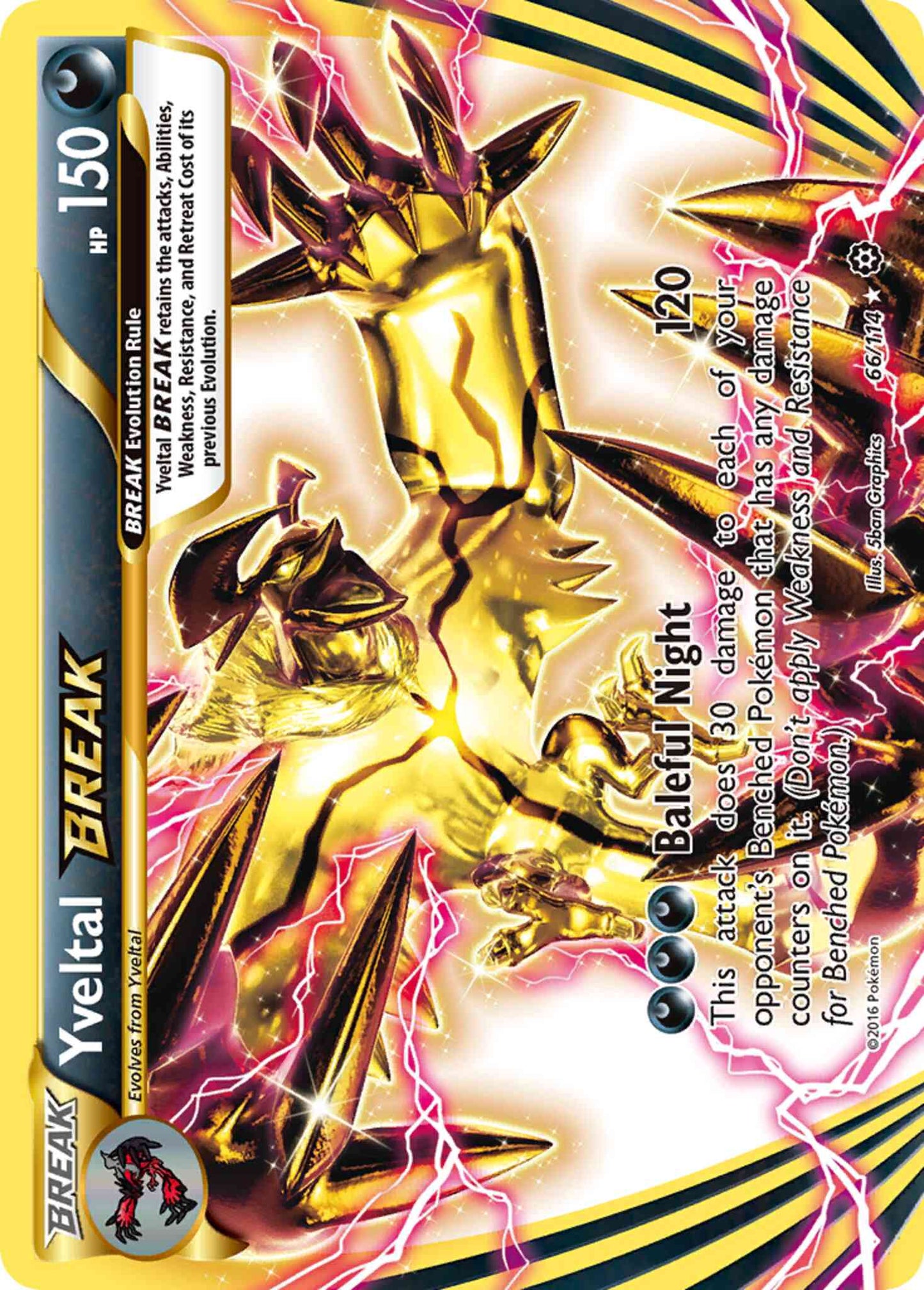 Yveltal BREAK - 66/114 - Rare BREAK [xy11-66] [BREAK]