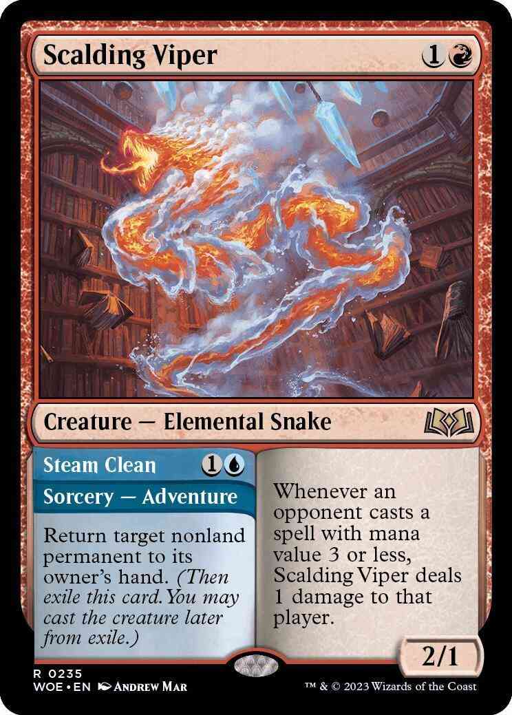 Scalding Viper // Steam Clean [235] [Wilds of Eldraine] [Non-Foil]