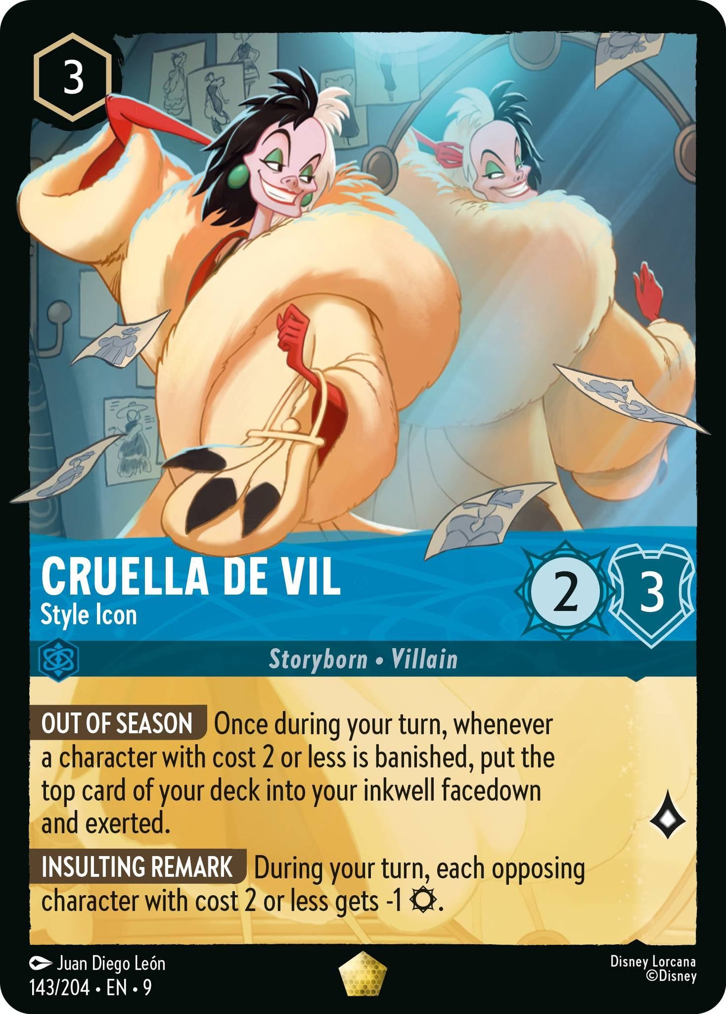Cruella De Vil - Style Icon - 143/204 [Fabled] [Non-Foil]