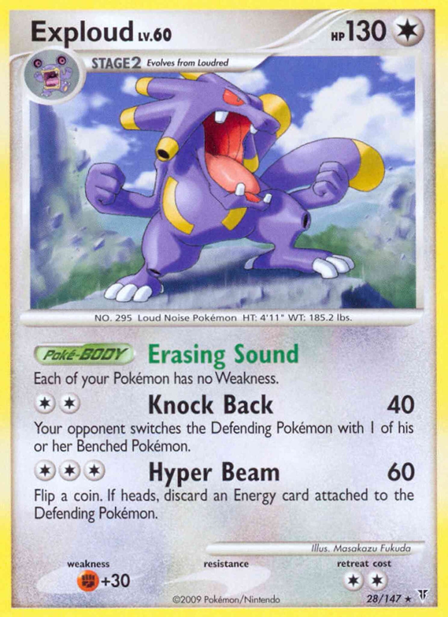 Exploud - 28/147 - Rare [pl3-28] [Reverse Holo]