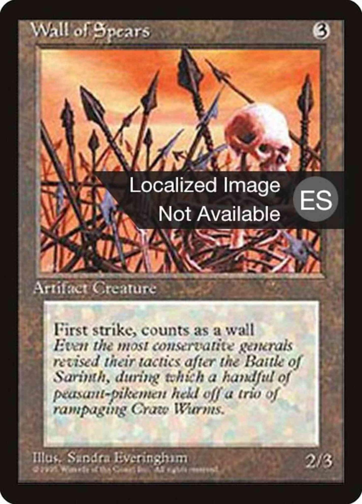 Wall of Spears - Portuguese [356] [Fourth Edition Black Border: Portuguese] [Non-Foil]