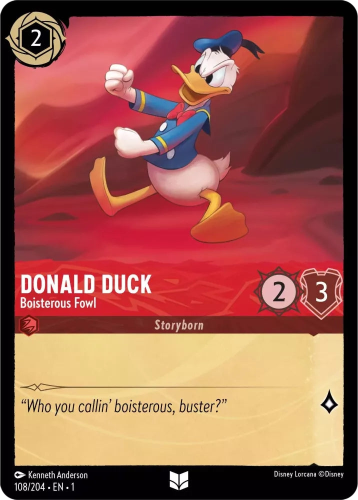 Donald Duck - Boisterous Fowl - 108/204 [The First Chapter] [Non-Foil]
