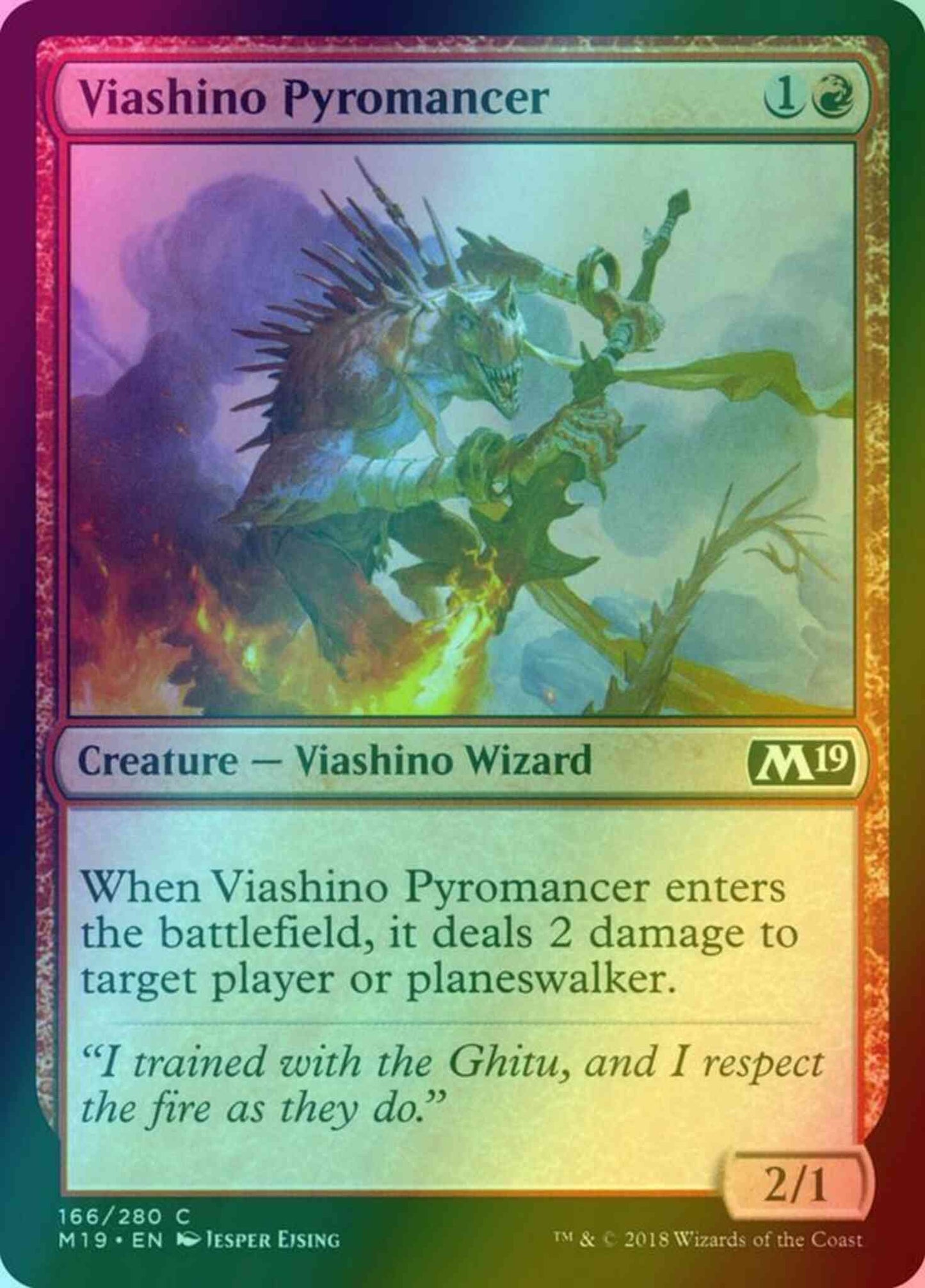 Viashino Pyromancer [166] [Core Set 2019] [Foil]