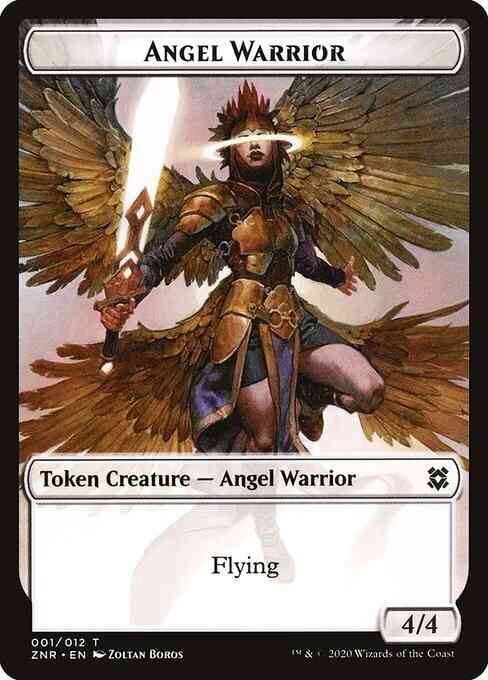 Angel Warrior Token (01) // Shark Token (07) [ZNR/IKO Set Symbol] [Challenger Deck 2021 Tokens] [Non-Foil]