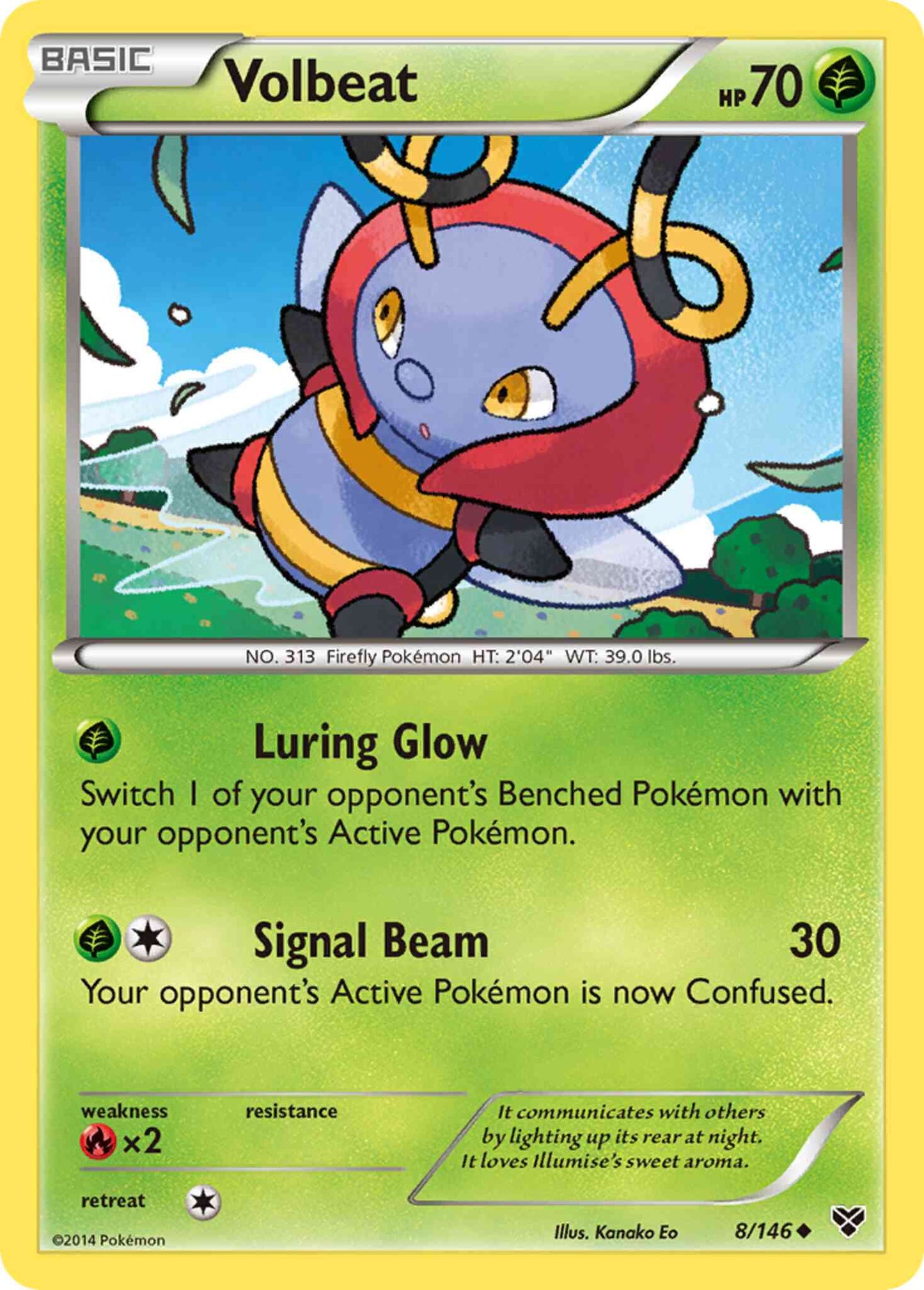 Volbeat - 8/146 - Uncommon [xy1-8] [Reverse Holo]