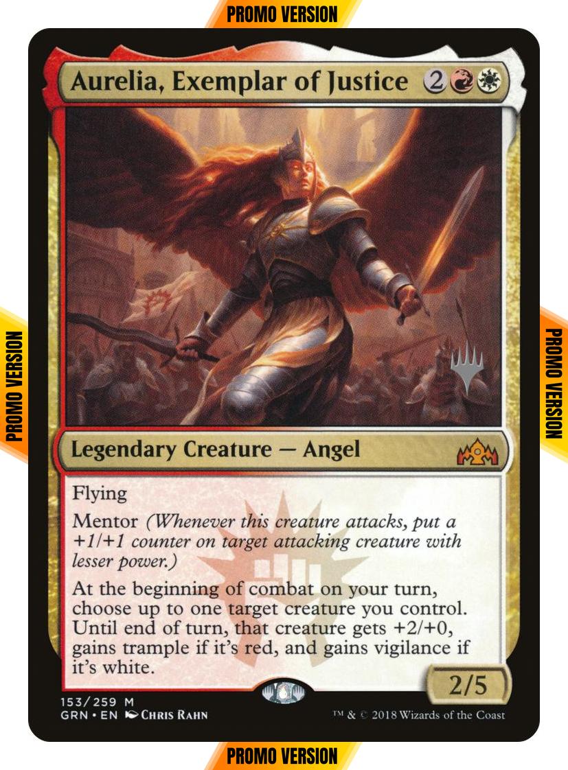Aurelia, Exemplar of Justice [153p] [Promo Pack] [Guilds of Ravnica Promos] [Non-Foil]