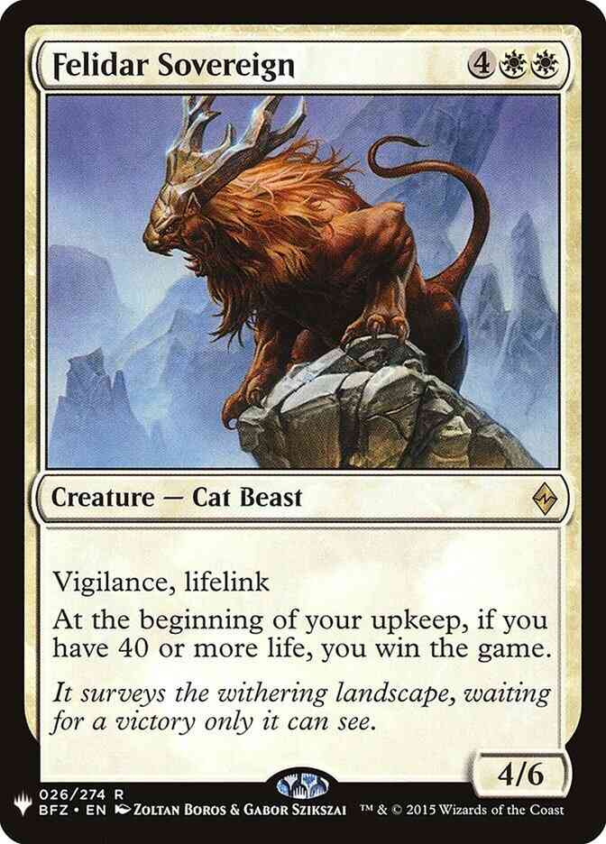 Felidar Sovereign [BFZ-26] [The List] [Non-Foil]