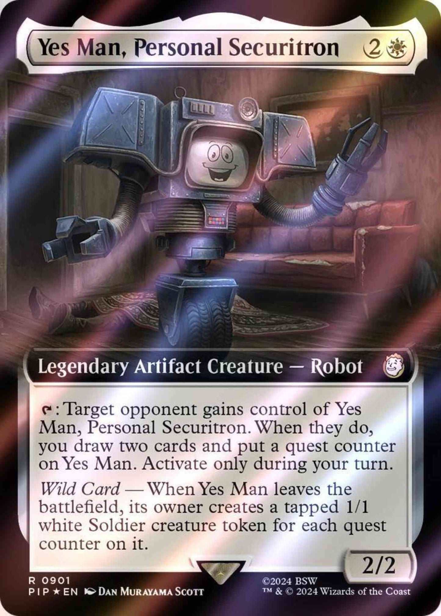 Yes Man, Personal Securitron [901] [Extended Art] [Fallout] [Surge Foil]