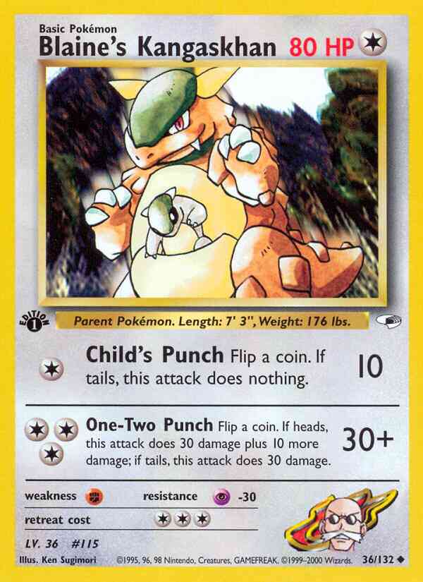 Blaine's Kangaskhan - 36/132 - Uncommon - 1st Edition [gym1-36] [Non-Holo]