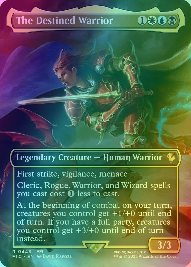 The Destined Warrior [443] [Borderless] [Scene] [FINAL FANTASY: Commander] [Foil]
