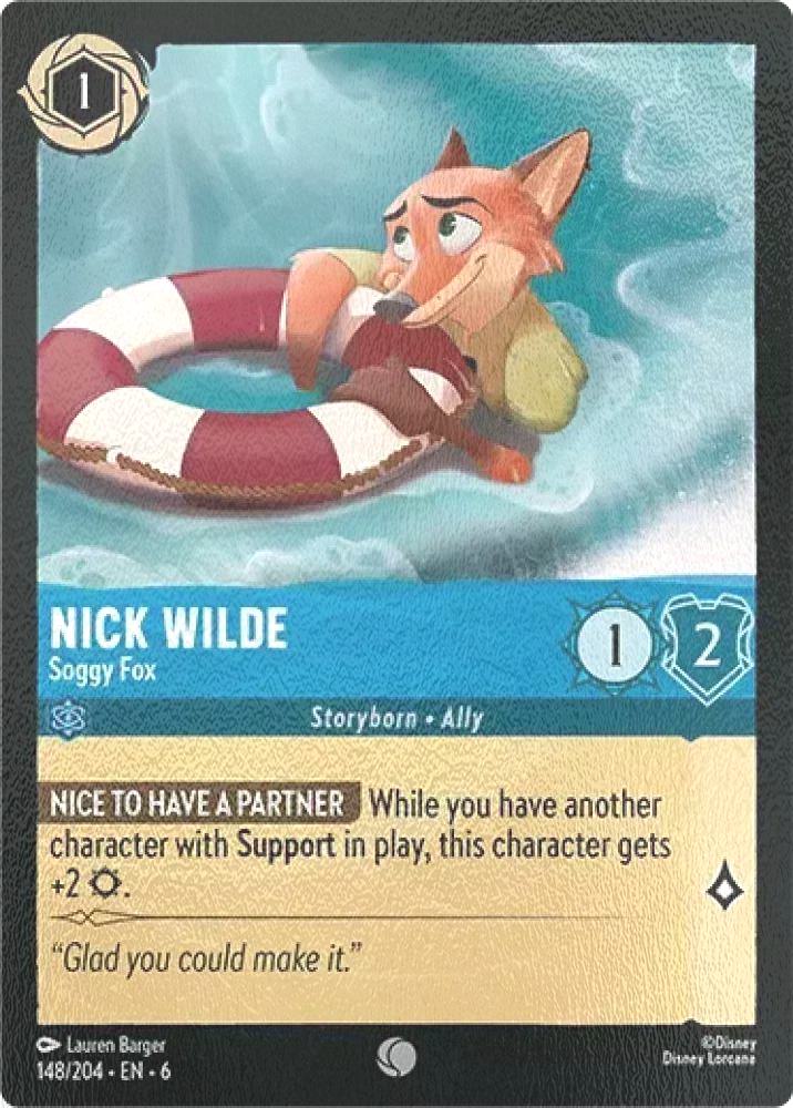Nick Wilde - Soggy Fox - 148/204 [Azurite Sea] [Cold Foil]