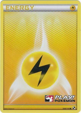Lightning Energy - 108 - Promotional - Crosshatch Holo Pokemon League Bolt Season 2012 [Reverse Holo]