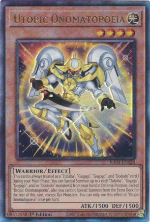 Utopic Onomatopoeia - RA04-EN028 - Ultimate Rare - 1st Edition