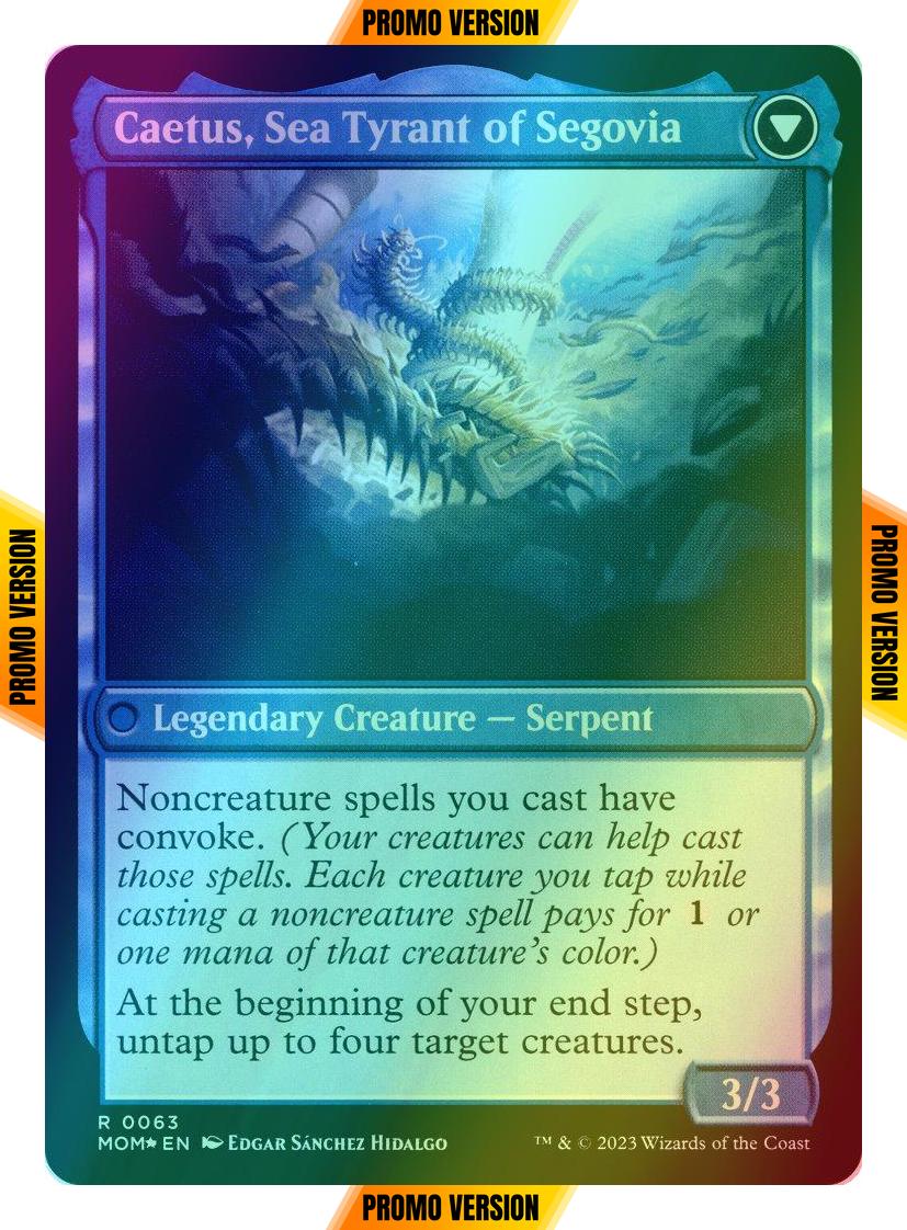 Invasion of Segovia // Caetus, Sea Tyrant of Segovia [63s] [Prerelease] [March of the Machine: Promos] [Foil]