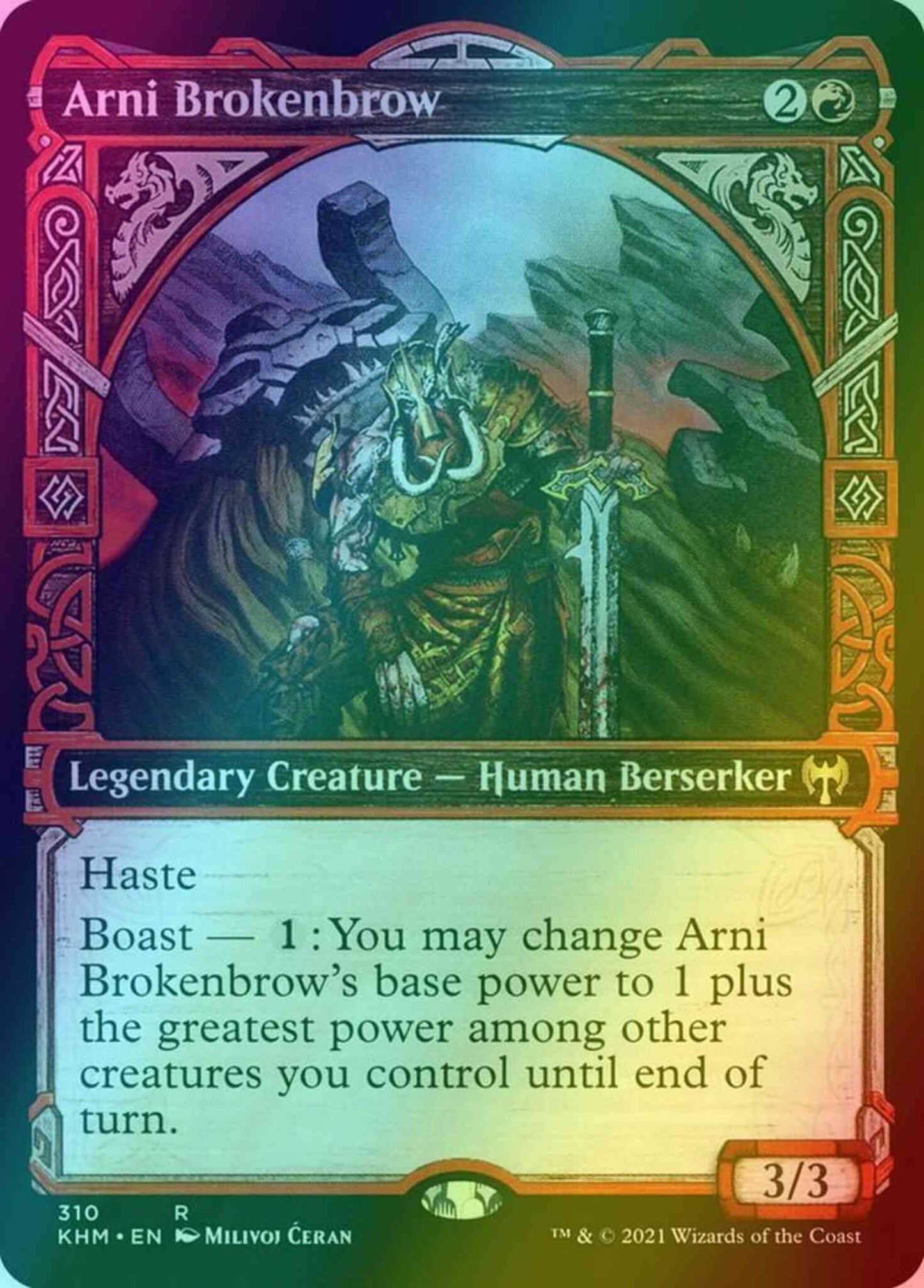 Arni Brokenbrow [310] [Showcase] [Kaldheim] [Foil]