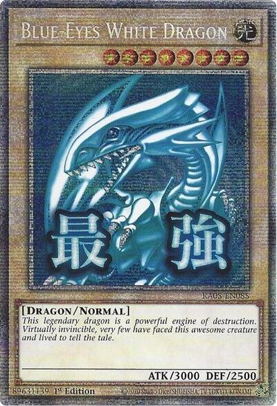 Blue-Eyes White Dragon - Stamp - RA05-EN085 - Starlight Rare - 1st Edition